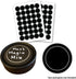 AllSpice 70 Black Water Resistant Round Spice Jar Labels Set 1.5" for Penzeys and AllSpice Jars