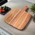 14''X10'' ZeQi Acacia Wood Cutting Board with Handle / Charcuterie Board/Serving Board/Cheese, Bread, Vegetables