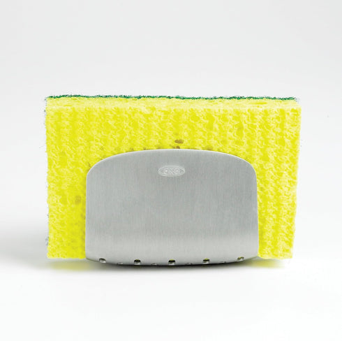Suction Sponge Holder in Rust-Proof Aluminum for Secure Sink Storage