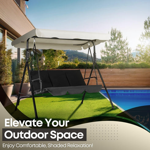 75" 52" 1.90m 1.32m 2 Flexzion Replacement Canopy for Outdoor Swing - x / x Seat Bench Glider Swings Shade Fabric UV