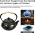 27oz Tea(800ML) YJX Small Cast Iron Teapot for Stovetop, Japanese Tetsubin with Enamel, Beautiful Decorative Tea Pot