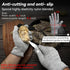 Oyster Shucking Knife Set, 2 Sturdy Sharp Oyster Knives with Comfort Wood Handle and Cut-Resistant Gloves (L)