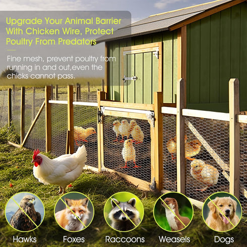24 Rifny 16.5 Inch 60 1 Inch Chicken Wire Fencing, x Feet Chicken Wire Mesh Roll for Garden Plants, Mesh Hexagonal