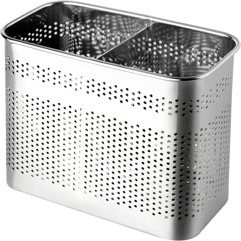 Medium Square Stainless Steel Cutlery Utensil Holder, Dishwasher Safe Chopsticks Holder