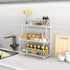 Bathroom Counter Organizer - 3 Tier Foldable Spice Rack Counter Shelf for Bathroom Kitchen Bedroom