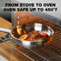 KOCH SYSTEME CS 10 Inch Stainless Steel Frying Pan, PFAS-Free, Induction Compatible with Stay-Cool Handle