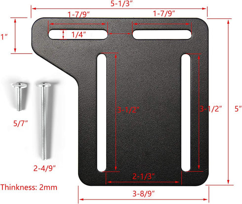 2Pcs Bed Frame Brackets Adapter for Headboard, Extra Heavy Duty Bed Adapter Conversion Plate