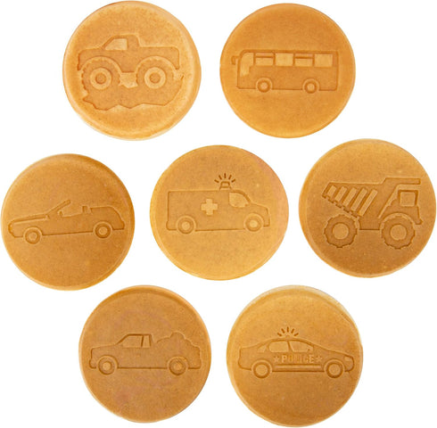 Car & Truck Mini Pancake Pan, Make 7 Unique Flapjack Cars, Nonstick Griddle for Breakfast Fun & Easy Cleanup