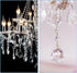 5 Pack 38mm 14mm PATIKIL Clear Crystal Teardrop, Chandelier Prisms Parts Hanging Beads with Octagonal Bead