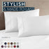 HC Collection Pillow Cases Standard/Queen Size Set of 2 - Microfiber, Extra Soft, White