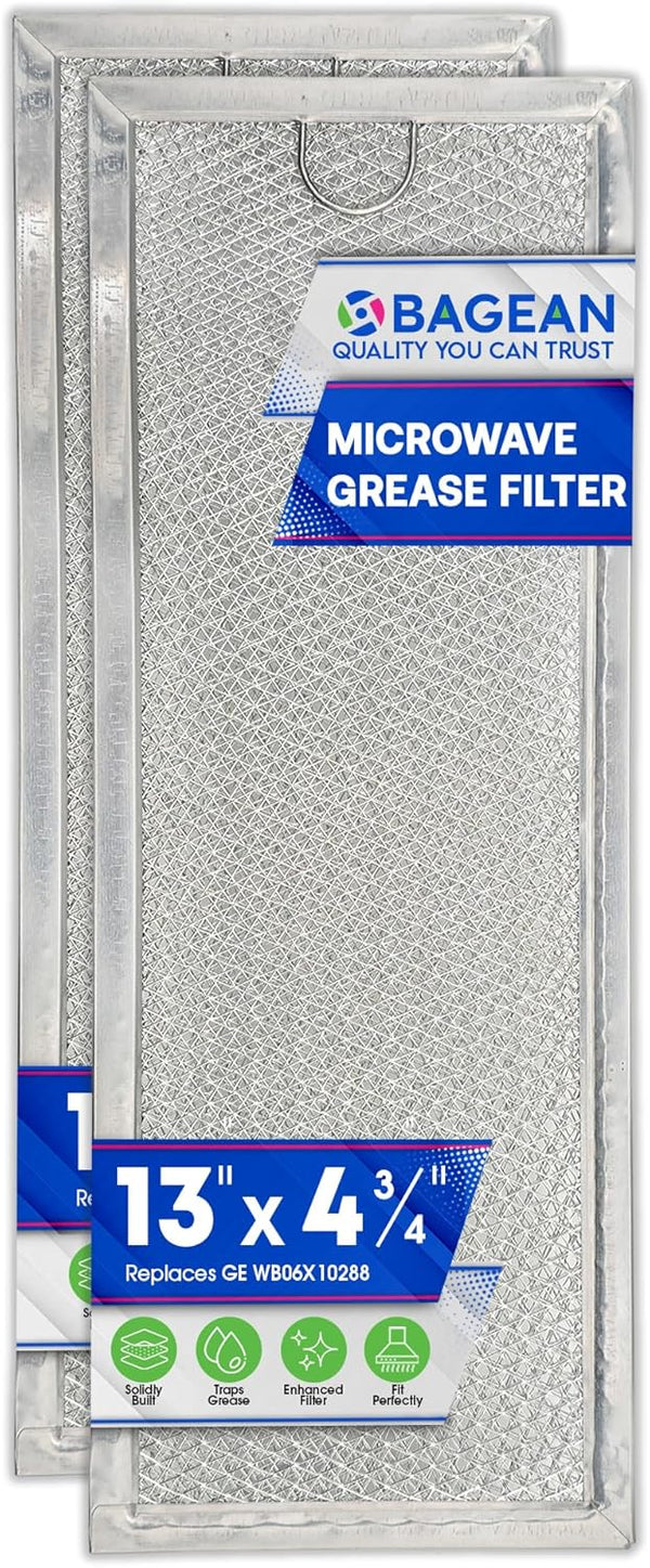 Microwave Grease Filter Replacement, 13" x 4.7", WB06X10288 Compatible with GE Microwave, 2-Pack