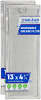 Microwave Grease Filter Replacement, 13" x 4.7", WB06X10288 Compatible with GE Microwave, 2-Pack