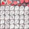 Outus 30 Pieces Valentine's Day Cake Stencils, Reusable Cookie Stencils for Baking and Painting Mould Templates