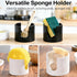 Countertop, 2pcs Ceramic Sponge Holder for Kitchen Sink - Dishwasher Safe Porcelain Dish Sponge Caddy Minimalist