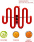 Jell-Cell Potato Masher, Silicone Protect Body with Premium Stainless Steel for Smooth Mashed Potatoes, Red