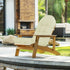 44x19x4in Adirondack Chair Cushion,Outdoor Waterproof Rocking Chair Cushion Beige Non-Slip High Back Patio Chair