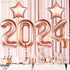 KatchOn Rose Gold 2025 Balloons - Giant 40 Inch Graduation Decorations, Class of 2025 Balloons