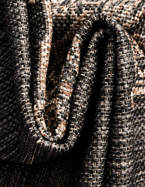 Unique Loom Outdoor Traditional Area Rug - Antique, 2' x 3' 1" Rectangle, Charcoal Gray/Natural Collection