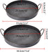 Hipiwe Set 2 13.6 inch 12.2 inch of Industrial Style Metal Iron Serving Tray with Handle, Rustic Galvanized Storage