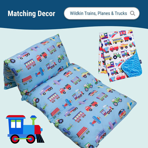 Set 100% Cozy Wildkin Flannel Full Sheet Cotton, Soft & Bed Sheets - Trains, Planes, and Trucks