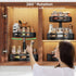 SAYZH 2 (10 inch) Lazy Susan Organizer Spice Rack - Tier Height Adjustable Spice Organization for Cabinet, Metal