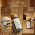 360 -24 4oz- Glass Spice Jars with Labels pcs- Spice Containers with Bamboo Lids -Shaker Lids- Pepper Grinder-Spice