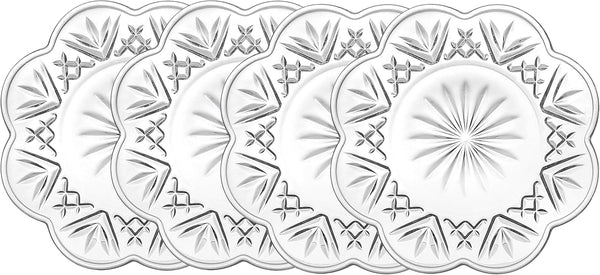 Godinger Set of 4 Dublin Lead Crystal Canape Plates