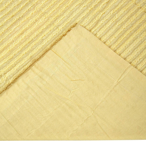 Better Trends Jullian Collection 100% Cotton Tufted Standard Sham in Bold Stripes Design (Yellow)