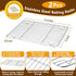 P&P CHEF 12.5 Inch Toaster Oven Pan and Rack Set, 4 Pieces Stainless Steel Baking Pans with Cooling Rack