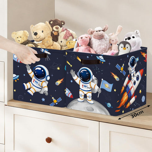 3 Closet 11.8x11.8x11.8 Clastyle pcs Cosmic Space Cube Storage Unit Bin with Metal Frame Stars Kallax Box for Shelves