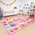 4x6 Chicrug Educational Kid Area Rug for Playroom, Feet TPR Non Slip Kids Classroom Carpet Rug for Learning ABC Animal