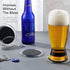 Acrylic Drink Coasters Set of 6 - Premium Stylish Black 4 Inch Coaster Set for Tabletop Protection, Home Decor Accent