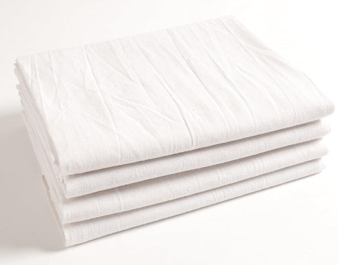 KAF Home Flour Sack Kitchen Towels, Set of 4, White, 100% Cotton
