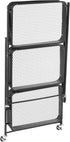 Urban Lifestyle WK640925 3 Tier Foldable Metal Rolling Storage Utility Cart, No Tools Assembly, Black