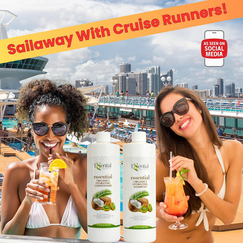 2x17.3oz Rum Runners for Cruise, Empty Shampoo Bottles, Hidden Alcohol Container Flasks