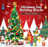 Advent Calendar 2024 - Christmas Tree Building Toy Set with LED Light, 1102 Pieces