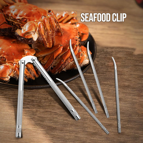 Set, 10-Piece Set Lobster Crackers and Picks Crab Leg Cracker Tools - Stainless Steel Seafood Crackers & Forks Nut