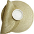 SHACOS Golden Glitter Round Braided Placemats, Set of 6 Bling Circle Place Mats for Holiday Party Wedding Shower (Gold)
