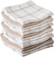 T-Fal Premium Waffle Dish Cloths, Highly Absorbent 100% Cotton, 12"x13" Cleaning Towel, 12-Pack