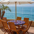 Round Fitted Outdoor Tableclothes with Umbrella Hole and Zippered Non Slip Coffee Table Cover Garden Bbq Gadgets