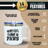 Dog Lover Gifts, My Kids Have Paws Tumbler, Dog Parent Gifts for Pet Owners, Coffee Mug for Dog Mom Cat Dad