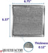 Microwave Filter 6.75" X 6.34" DE63-00666A Replacement, 2-Pack for Samsung Over The Range Kitchen Oven Vent