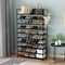 KIKIONLIFE 10 Tiers Shoe Rack Tower Storage Organizer Cabinet Black