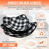 4 Pieces Microwave Bowl or Pot Holders Microwave bowl holder set to keep food warm Heat Resistant Potholder Protector Large Hot Pads Microwave Plate Holder (Black & White Plaid) by RS Collections
