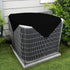 Patio Outdoor AC Unit Cover, 28"x28" Solid Black for Winter Air Conditioner Compressor with Bungee Cords