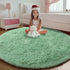 4ft, ONASAR Sage Green Round Area Rug Fluffy Soft Bedroom Circle Rugs for Kids Girls Boys Teen Dorm Room, Cute Furry