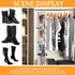 16 Large Clear Pockets Fabric Dual Sided Hanging Shoe Rack for Closet, Rotating Hanger Boot Organizer for Men's and