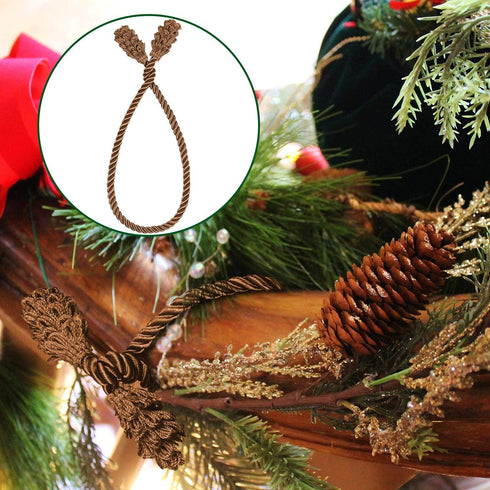 Shappy Christmas Garland Banister Ties, Reusable and Flexible Twist Ties for Home Decoration, 6 Pieces
