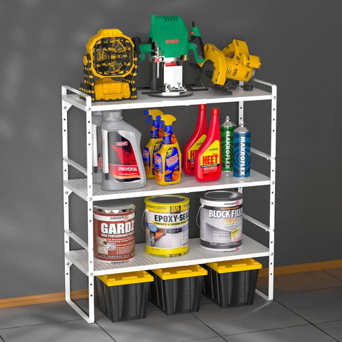 Counter 1 Pack iPEGTOP Expandable Cabinet Storage Shelf Organizer Rack, Heavy Duty Stackable Steel Metal Spice Rack