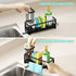 Countertop HapiRm Sponge Holder for Kitchen Sink - Self-draining Sink Caddy with Brush and Dishcloth Holders, Stainless
